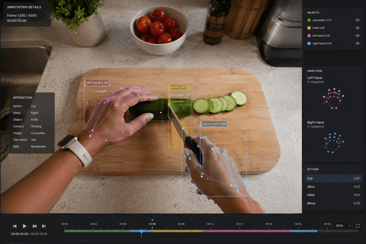 Hand-Object Interaction Labeling